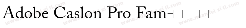 Adobe Caslon Pro Fam字体转换